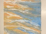 une photo d'un tableau représentant une vague dans l'océan