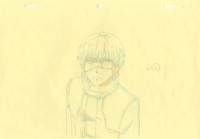 un dessin représentant une personne portant une écharpe