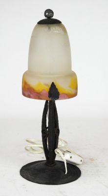 a lamp that is sitting on top of a table