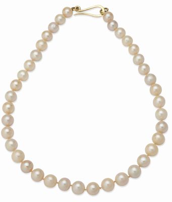 Collier Avec Perles DE Culture, OR Jaune ‘750’, Fermoir 18k