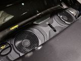 a car with speakers in the trunk of it