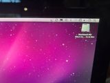 a computer screen with a purple background on it