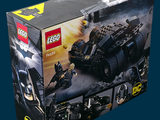 lego batman batmobile set in a box on a blue background