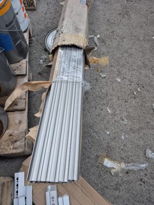 Lot de 20 profils en aluminium, longueur 2,5 m, finition gri…