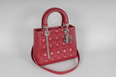 CHRISTIAN DIOR Sac "Lady Dior" Sac à main en cuir couleur bo… - Photo 1