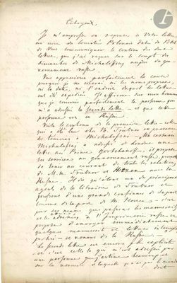 Alexandre HERZEN (1812-1870). L.A.S., Putney 16 octobre 1857…