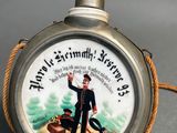 a picture of a clock with a picture of a man on it