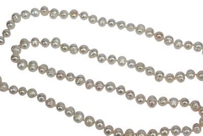 COLLIER DE PERLES de culture d'eau douce blanches (diamètres…