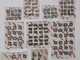 a picture of a number of stamps on a piece of paper
