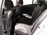 the back seats of a car are black and grey in color