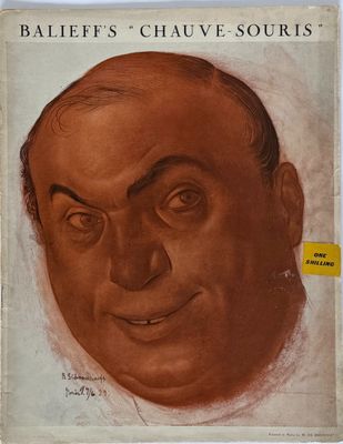 the cover of a magazine with a drawing of a man ' s face