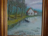 a picture of a painting hanging on the wall of a room