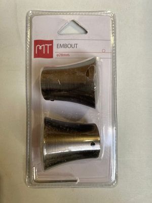 30 kits de 2 embouts pommeau pour tringle à rideaux nickel m…