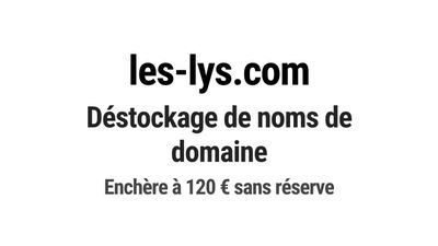 Nom de domaine les-lys.com. Catégorie: Mode et textile.