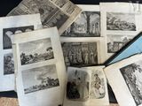 a pile of old books sitting on a table