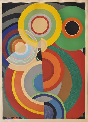 an image of a picture of a painting with circles on it