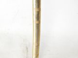 a close up of a baseball bat on a white surface