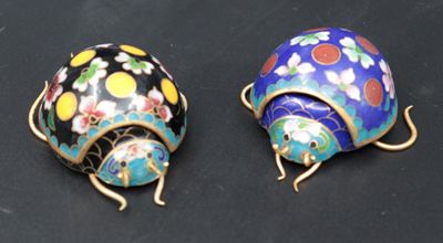 pair of cloisons of cloisons of a ladybug and a ladybug