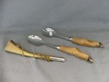 three different types of spoons and spoon spoons on a table