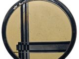 une image représentant un bouton orné d'un motif en damier