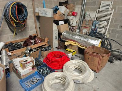 many different types of electrical equipment in this room