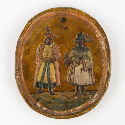an image of a painting of two people standing next to each other