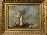 an image of a painting of a boat in a body of water