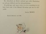 an old book with a drawing of a woman in a hat
