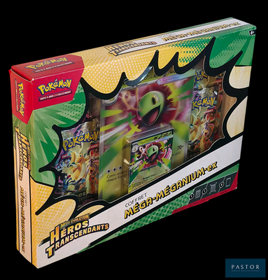 une boîte de cartes Pokémon qui se trouvent dans la boîte