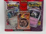 a close up of a bag of pokemon cards on a white surface