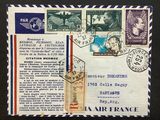 an old air france postcard with a picture of a plane on it
