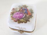 a white box with a picture of a couple on it
