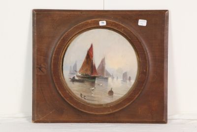 une image d'un tableau représentant un voilier dans l'eau