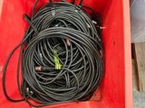 a red box with a bunch of wires in it