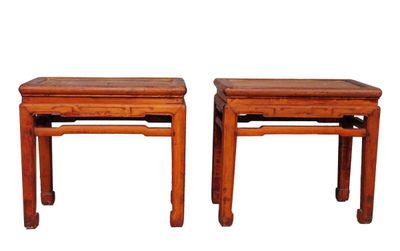 pair of antique chinese style side tables