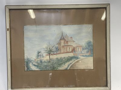 a picture of a painting on the wall of a house