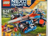 La boîte du set Lego Nexo Knights est ouverte et prête à l'emploi.