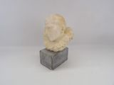 sculpture of a woman ' s head on a marble block