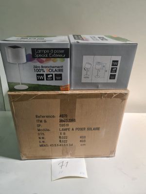 Lot de 8 lampes à poser solaires spécial extérieur, 100% san…