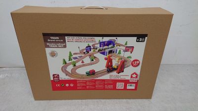 Train en bois, grand circuit, 129 pièces HOUSE OF TOYS, Dime…