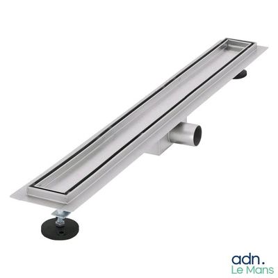 a close up of a metal rail on a white background