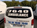 a van that has a sticker on the back of it