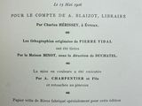 an open book with a black and white title on it
