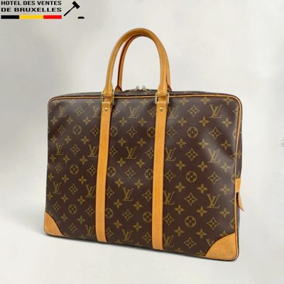 louis vuitton briefcase in monogram canvas and leather