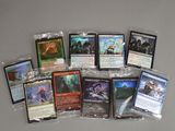 a lot of cards that are on the table