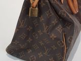 louis vuitton brown monogram canvas and leather shoulder bag