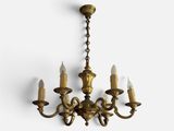 an image of a chandelier with five lights hanging from the ceiling