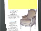 a picture of a picture of a chair with a yellow background