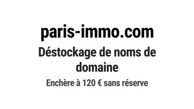 Nom de domaine paris-immo.com. Catégorie: Immobilier.
