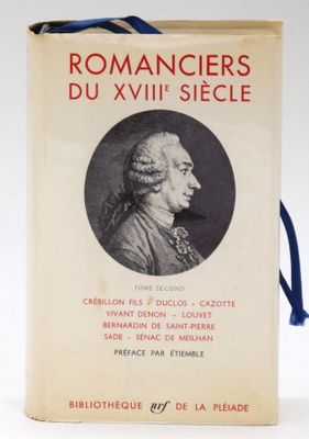 an old book with a picture of a man in profile